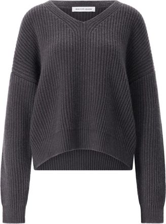 Iris Von Arnim Rondgebreide trui - Dames - Cashmere truien - Bruin - M/L - Kasjmier - Truien & Vesten