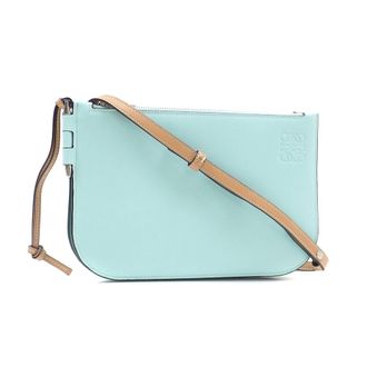 Loewe Blue Green Brown Green Light Blue Leather Pouch (Pre-Owned)