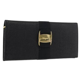 Ferragamo Pre-owned Wallets, female, Black, Size: ONE SIZE Pre-owned Long Wallet