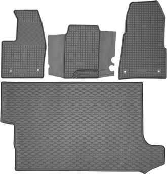 OEM Juego De Alfombrillas De Goma Para Coche Y Alfombrilla Para Maletero Para Furgoneta Ford Transit Custom Desde Enero De 2013