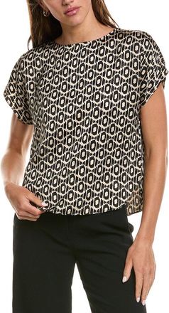 Nic+Zoe Nic & Zoe Lacy Diamonds Day Gloss Woven T-Shirt