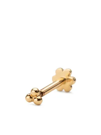 Maria Tash 18kt yellow gold Ball Trinity single earring - women - 18kt Yellow Gold - OS