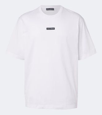 Dolce & Gabbana Camiseta de jersey de algod&oacute;n con logo