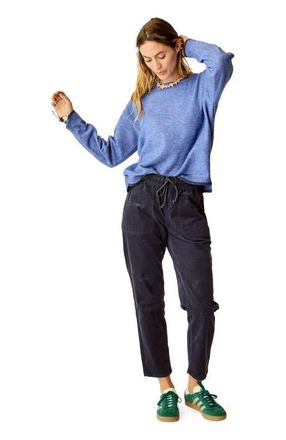 Carve Designs Drue Fuzzy Sweater in Capri Blue W. Dark Capri at Nordstrom, Size Large