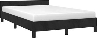 vidaXL Estructura De Cama Sin Colch&oacute;n Terciopelo Negro 120x200 Cm Vidaxl