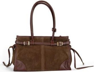 Persaman New York Leather & Suede Tote Bag in Brown at Nordstrom Rack