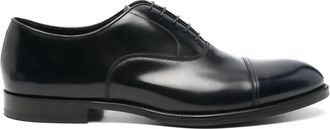 Doucal's Black Leather Lace Up Shoes