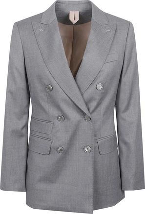 Max Mara Mxmcupola Blazer - Dames - Blazers - Grijs - S - Wol - Jassen