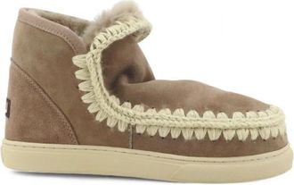 Mou Enkellaars - Heren - Winterlaarzen - Beige - 42 EU - Leer - Schoenen