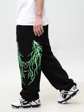 OEM Pantaloni Della Tuta Larghi Da Uomo, Neri/fluo Point X Storm Xl