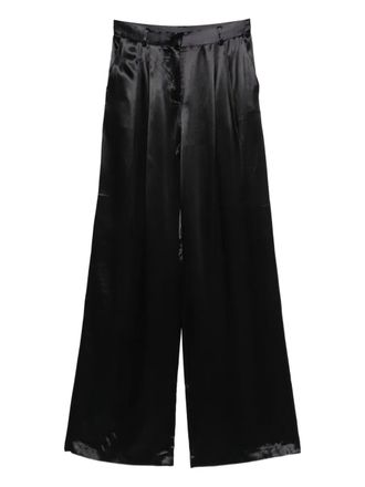 Andamane pleat-detail trousers - Black