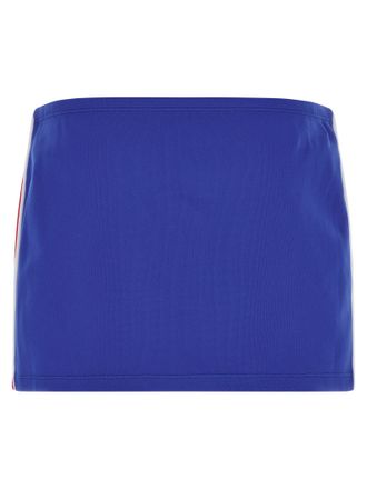 Miu Miu Logo-Embroidered Skirt - Blue