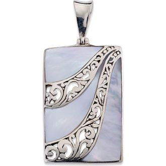 Samuel B. Mother-of-Pearl Rectangle Pendant in White at Nordstrom Rack