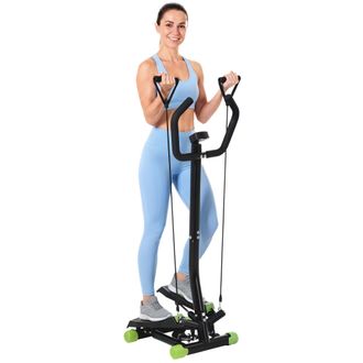 HOMCOM M&aacute;quina De Step Stepper Up-down M&aacute;quina De Paso Con 2 Reposapi&eacute;s 40x32x125 Cm