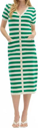 Entro Georgina Midi Dress In Green