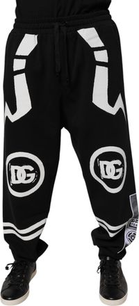Dolce & Gabbana Black Logo Cotton Jogger SweatMens Mens Pants (Pre-Owned)