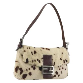 Fendi Pre-owned Vintage Schoudertas - Dames - Pre-owned - Beige - Maat: ONE Size Leer