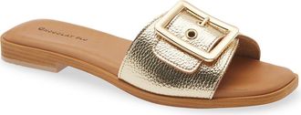 Chocolat Blu Bari Slide Sandal in Gold Leather at Nordstrom, Size 7.5-8Us