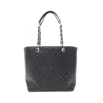 Chanel Black Grained Calfskin Handbag Tote Bag (Pre-Owned)