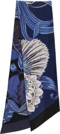 Ferragamo Pre-owned Womens Printed Mini Bandeau in Blue Silk - One Size