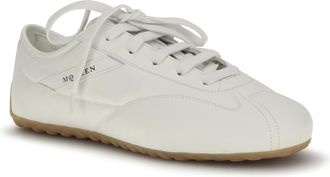 Alexander McQueen Mens Sneakers Low Boxer Off-White-White Calf Leather Upper: Trainers Off-white/white