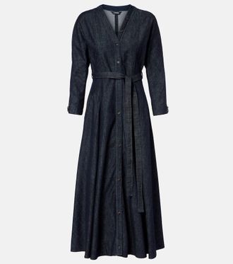 Max Mara Ambra denim wrap dress