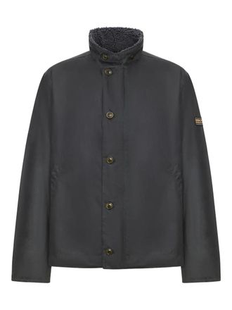 Barbour Katoenen jack met fleece voering - Grijs