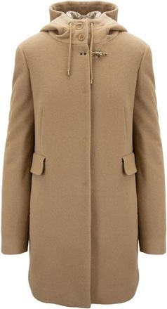 Fay Enkelrijige Jas - Dames - Mantel - Bruin - L - Wol - Jassen