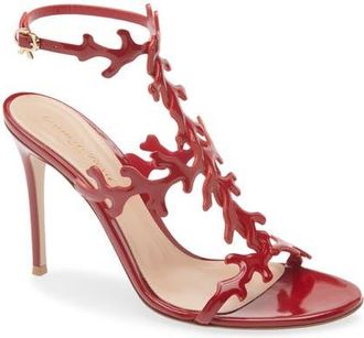 Gianvito Rossi Ocean Ankle Strap Sandal in Rouge at Nordstrom, Size 10.5Us
