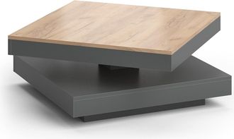 Vicco Mesa De Centro Elias, Antracita, 70 X 70 Cm Vicco