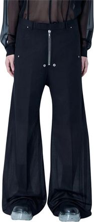 Rick Owens Tailored Wide Belas Pants - Heren - Wijde Broeken - Zwart - S - Wol - Broeken