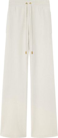 Versace flared towel track pants - women - Cashmere/Wool - 38 - Neutrals