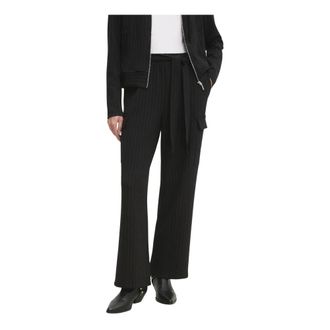 DKNY Pantalones Anchos - Trousers - Mujer - Negro - L