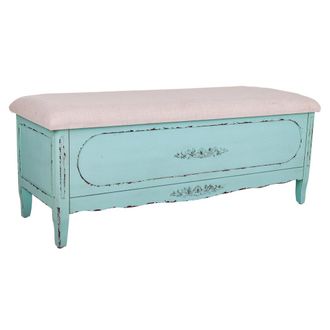 Wanderlust Deco Wanderlust Deco - Banqueta De Madera Azul 120x43x48 Cm