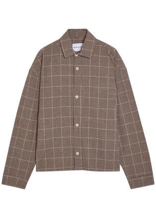 Mki Miyuki Zoku Checked Textured Woven Shirt - Brown - XL
