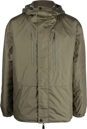 Moncler feather down hooded jacket - men - Feather Down/Polyamide/Polyester/Polyester - 2 - Green