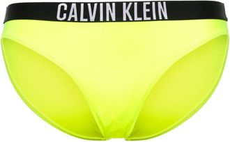 Calvin Klein logo-waistband bikini bottoms - women - Polyester/Elastane/Polyester/Elastane - M - Yellow
