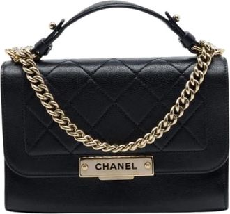 Chanel Pre-owned Click Flap Handbag - Dames - Vintage Handtas - Zwart - ONE Size - Leer - Vintage