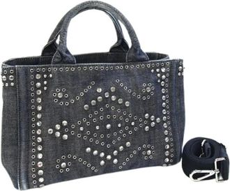 Prada Pre-owned Tote Bags, female, Blue, Size: ONE SIZE Pre-owned Vintage Tote Bag