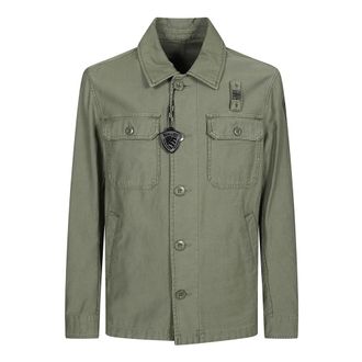 Blauer Light Jackets, male, Green, Size: S Goodale Overshirt Tinto Capo