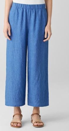 Eileen Fisher Organic Linen Crop Wide Leg Pants in Ultma at Nordstrom Rack, Size Medium
