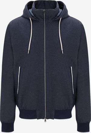 Herno Kurzjacke aus Seide und Kaschmir mit Kapuze