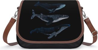 Generic Three Whales Small Womens Crossbody Bags Shoulder Handbag with Adjustable Strap for Travel