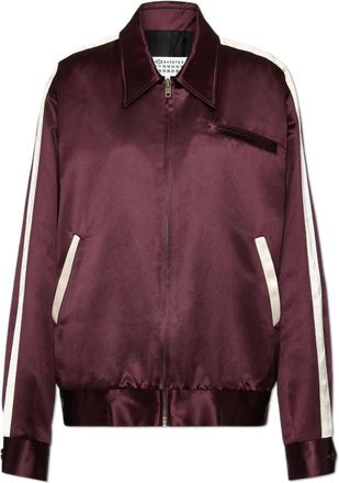 Maison Margiela Satin Bomberjack - Dames - Bomber jackets - Rood - XS - Katoen - Jassen