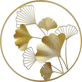 Beliani Beliani - Decoraci&oacute;n De Pared Dorada De Altura 45 Cm Con Motivos En Forma De Hoja Bismuth