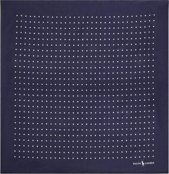 Polo Ralph Lauren Printed Silk Bandana - Navy - One Size