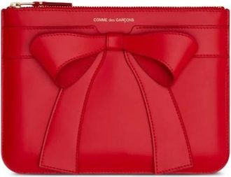 Comme Des Gar&ccedil;ons Big Bow Wallet - Dames - Portefeuilles - Rood - ONE Size - Leer - Accessoires