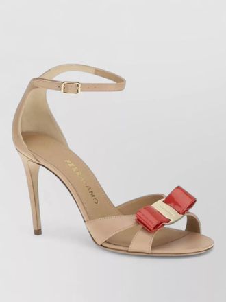 Ferragamo leather vara bow stiletto sandals