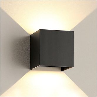 OEM Aplique De Pared Ajustable De Cuatro Hojas, Aplique De Pared Cuadrado Impermeable, Aplique De Pared Con Forma De Fondo De 12 W (10 W Impermeable, 3000