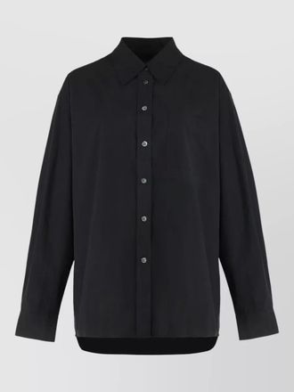 Our Legacy poplin shirt with shaping darts and rounded hem